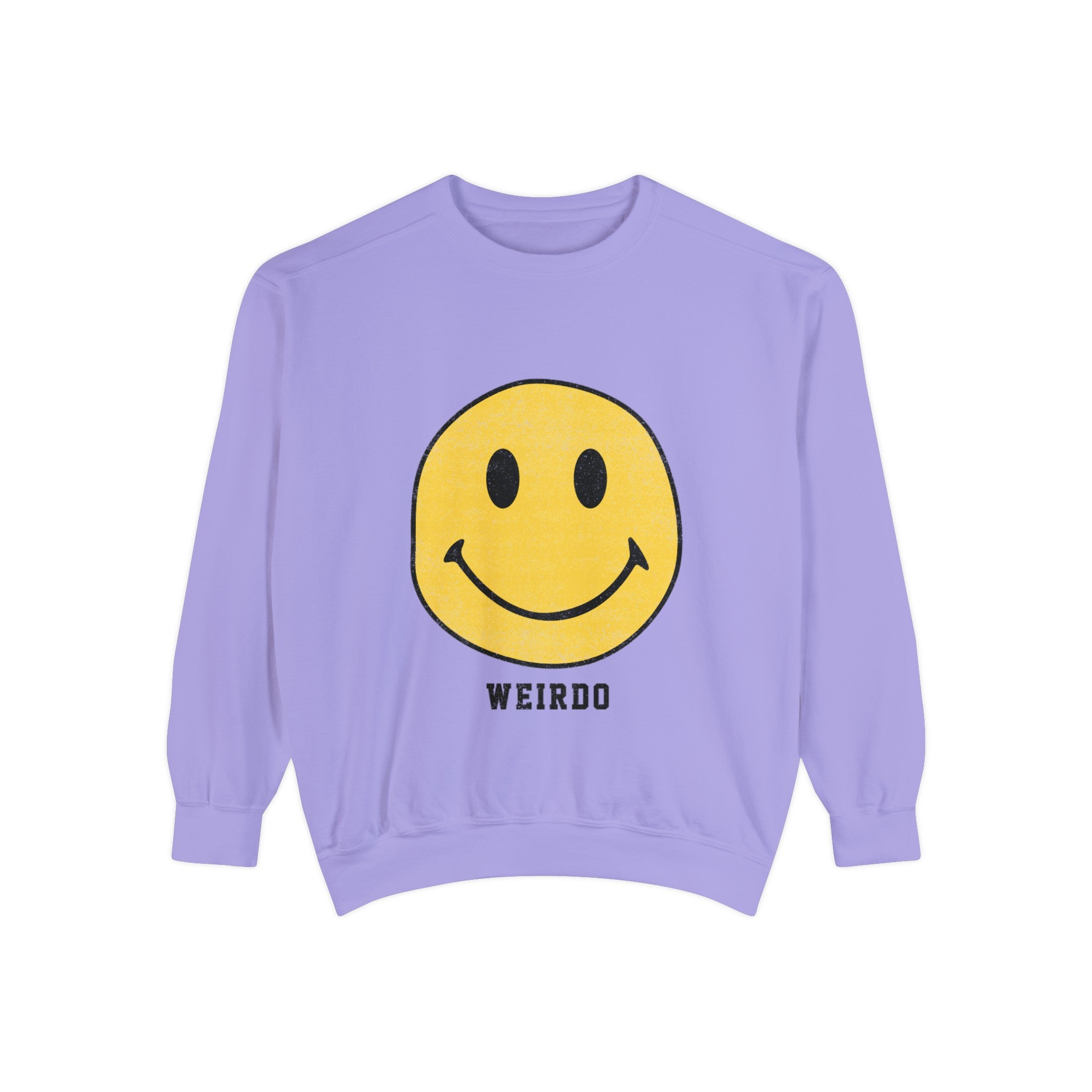 Weirdo Smiley Garment-Dyed Sweatshirt