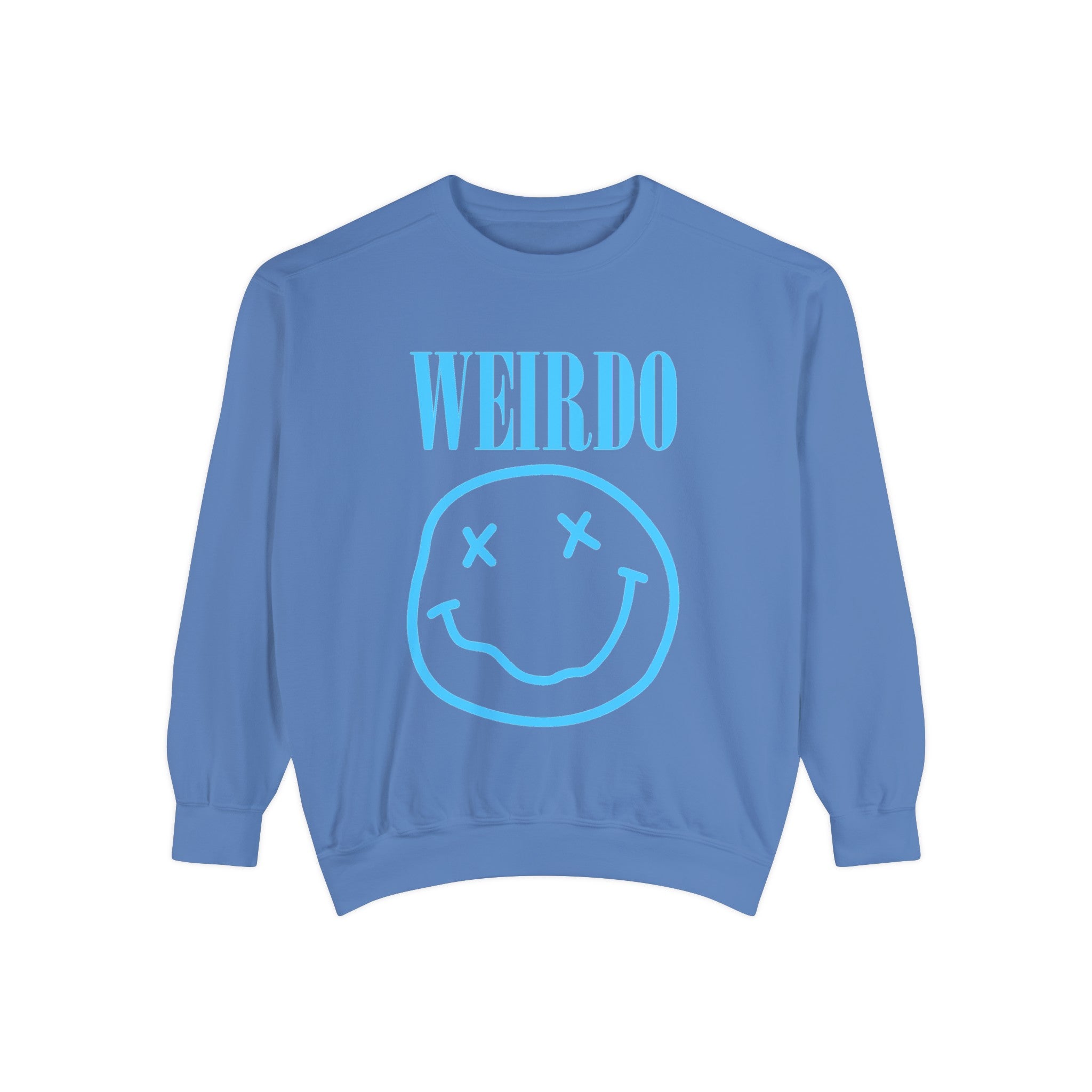 Weirdo Smiley Garment-Dyed Sweatshirt