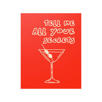 Tell Me All Your Secrets Cocktail Poster